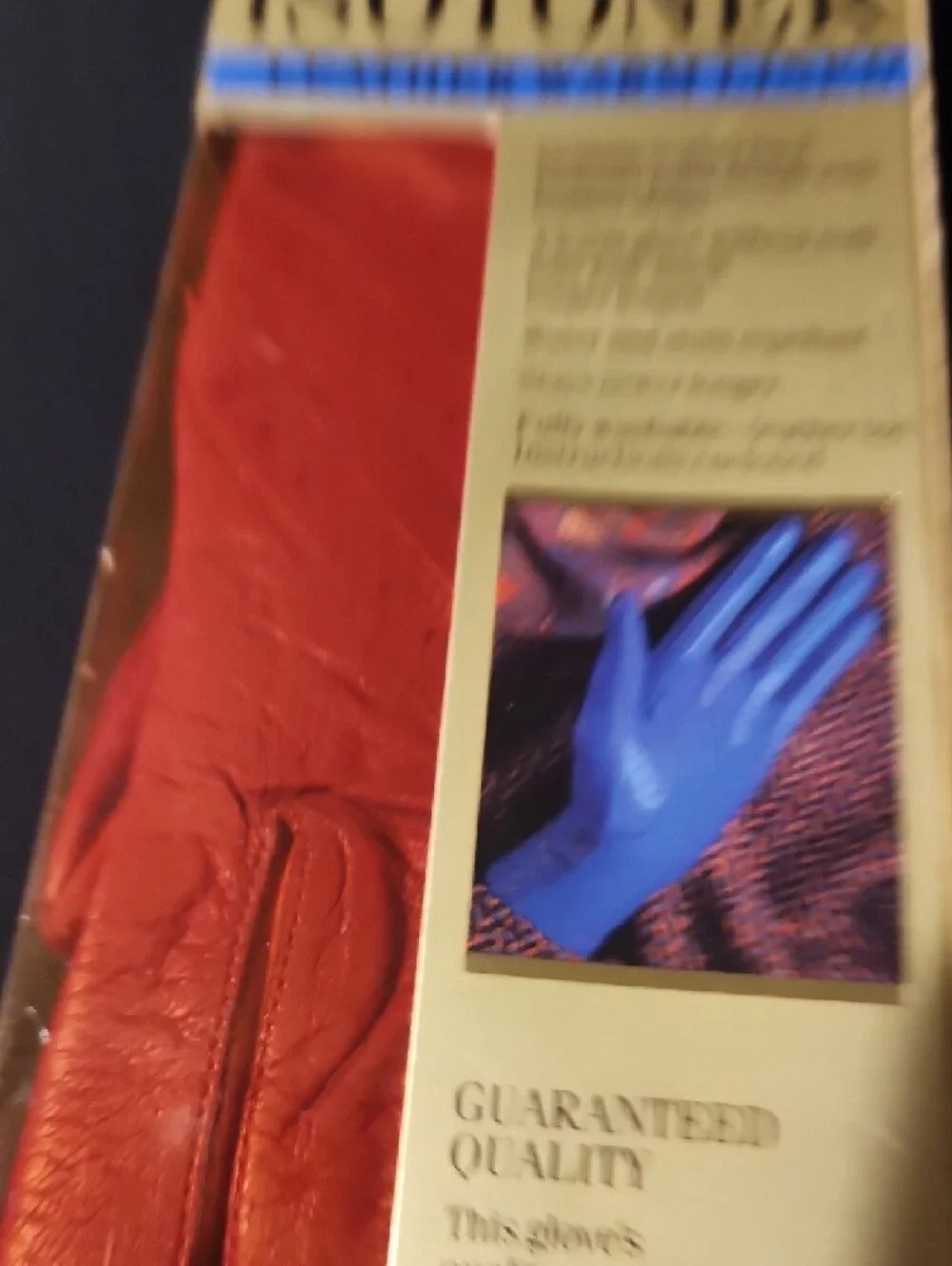 isotoner Red Leather Warm-Lined Gloves - Picture 5 of 5